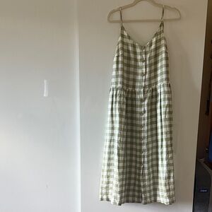 notPERFECTLINEN Sarah Dress in Laurel Gingham